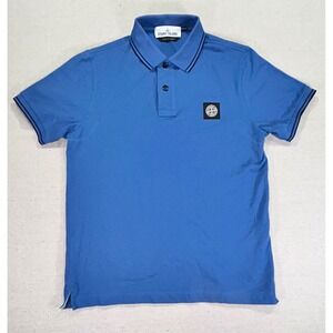 STONE ISLAND Women's Medium Blue Polo Slim Fit Sportswear Shirt